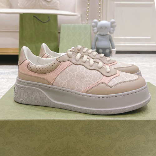 Gucci Womens Shoes Sneakers Luxury Brand Women's GG embossed sneaker in leather with Original Box 670408 1XL10 9014