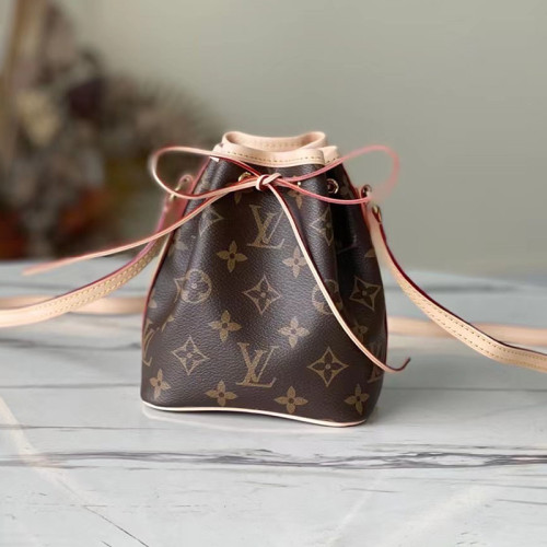 Louis Vuitton Womens Bags Luxury Brand Crossbody Bags Nano Noé Monogram Canvas M41346 with Original Box  