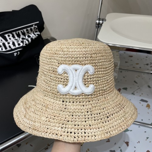 Celine Womens Hats Luxury Brand Design Celine Bucket Hat Straw Hat with Original Box  