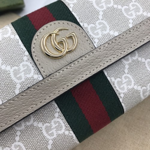 Gucci Womens Mens Bags Wallets Luxury Brand Gucci GG Supreme Ophidia Continental Wallet with Original Box 523153 96IWG 9794
