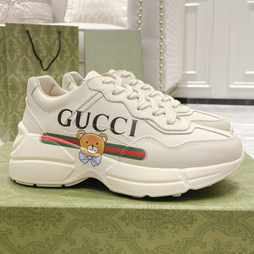 Gucci Womens Shoes Sneakers Luxury Brand Women's GG Rhyton sneaker GG Supreme canvas with Original Box 703809 DRW00 9522