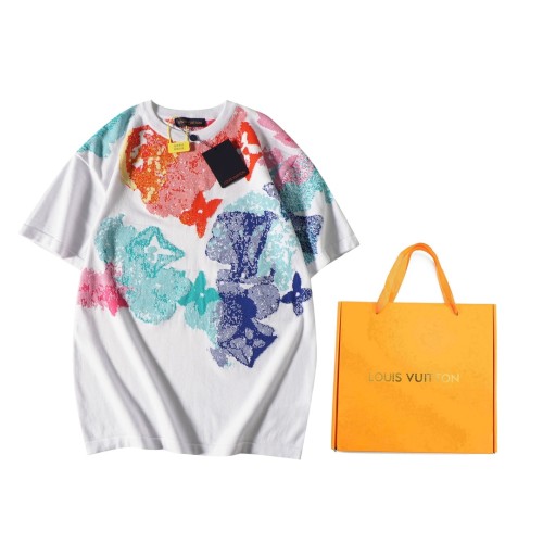 Louis Vuitton Luxury Brand Men Womens Short Sleeve T-Shirt   