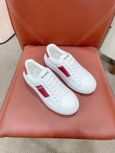 Prada Womens Shoes Sneakers Casual Luxury Brand Breathable Sneakers with Original Box Downtown leather sneakers 2EE364_3LKG_F098Z with Original Box Whatsapp 