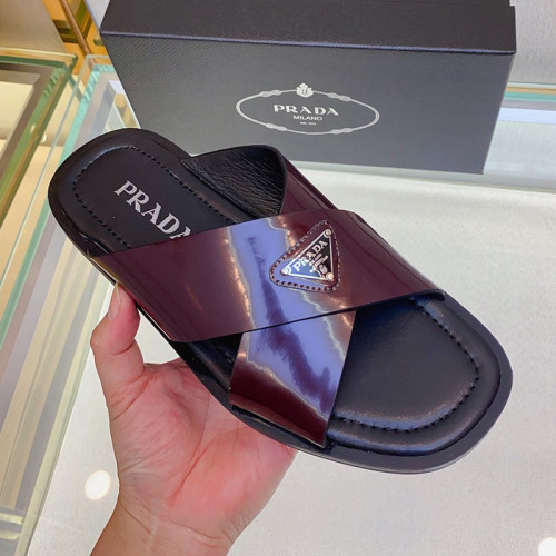 Prada Mens Shoes Slippers Luxury Brand Summer Slipper with Original Box  