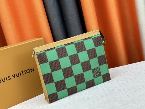 Louis Vuitton Mens Womens Bags Clutch Luxury Brand Fashion Type POCHETTE VOYAGE MM M80803 with Original Box  