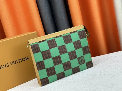 Louis Vuitton Mens Womens Bags Clutch Luxury Brand Fashion Type POCHETTE VOYAGE MM M80803 with Original Box  