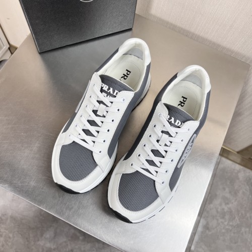 Prada Mens Shoes Casual Luxury Brand Breathable Sneakers with Original Box