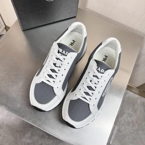 Prada Mens Shoes Casual Luxury Brand Breathable Sneakers with Original Box