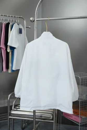 Balenciaga Men Womens Jackets Coat Luxury Brand Mens Jacket BALENCIAGA ZIP-UP JACKET IN WHITE Top Quality   