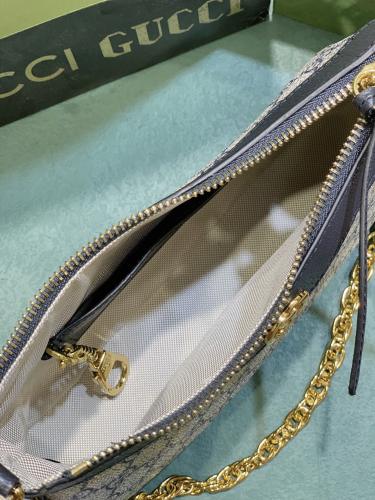 Gucci Womens Bags Shoulder Messenger Bag Luxury Brand Gucci Ophidia small handbag in beige and ebony Supreme with Original Box 735132 FABLE 8881