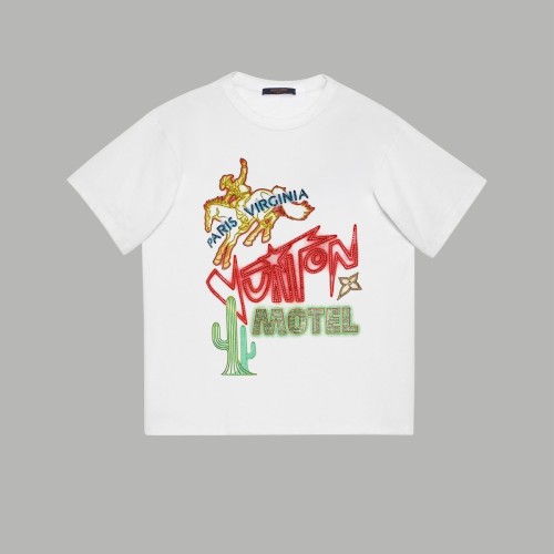 Louis Vuitton Luxury Brand Men Womens Short Sleeve T-Shirt   