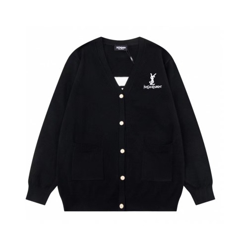 Saint Laurent YSL Cardigan Men Womens Sweater Luxury Brand Womens Knitwear Top Quality   