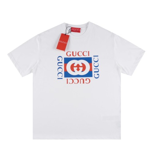 Gucci Luxury Brand Women Mens Short Sleeve T-Shirt COTTON JERSEY T-SHIRT WITH GUCCI PRINT 784361 XJGKA 9074   