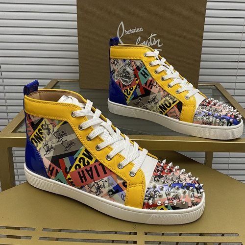 Christian Louboutin Mens Shoes Sneakers Luxury Brand Red Bottom Design Sports Footwears with Original Box