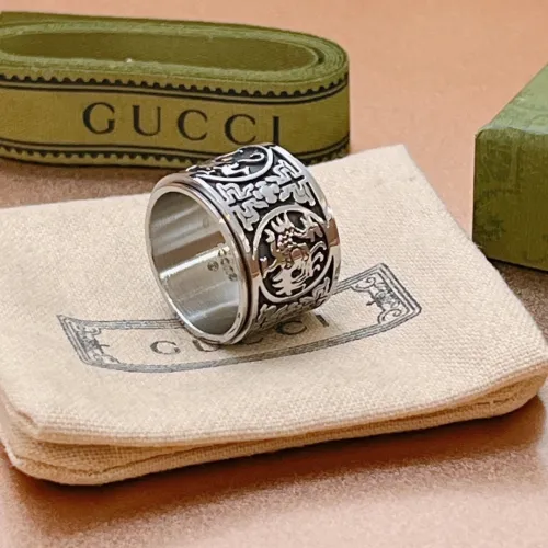 Gucci Luxury Men Womens Ring with Original Box