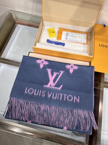 Louis Vuitton Scarves Men Womens Fashion Scarf with Original Box   