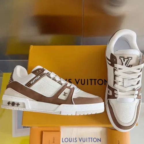 Louis Vuitton Mens Shoes Fashion Sneakers Design Luxury Brand LV TRAINER SNEAKER 1ABLVB Mix of materials with Original Box 1ABLUR  