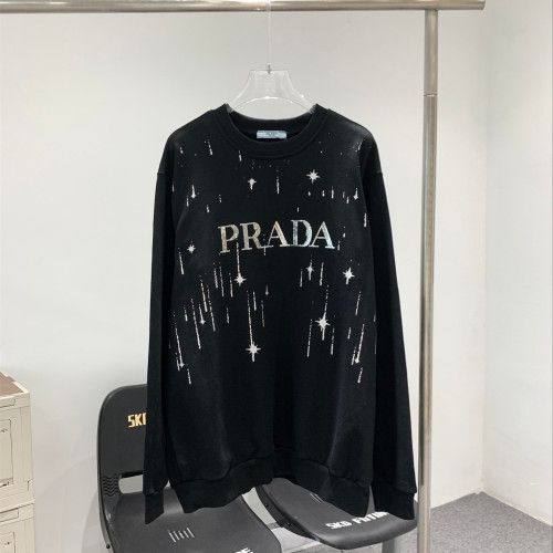 Prada Women Mens Long Sleeve T Shirts Sweatshirt Luxury Brand Mens Sweatshirts   