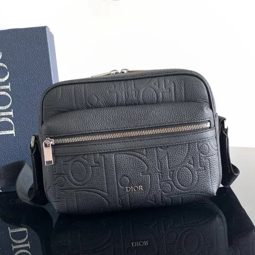 Dior Womens Mens Fashion Bags Luxury Brand Christian Dior Rider 2.0 Zipped Messenger Bag 'Black' with Original Box  