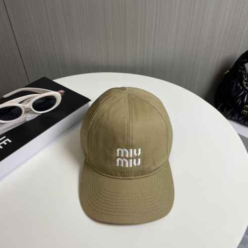 Miumiu Womens Mens Cap Baseball Hat Luxury Brand with Original Box  