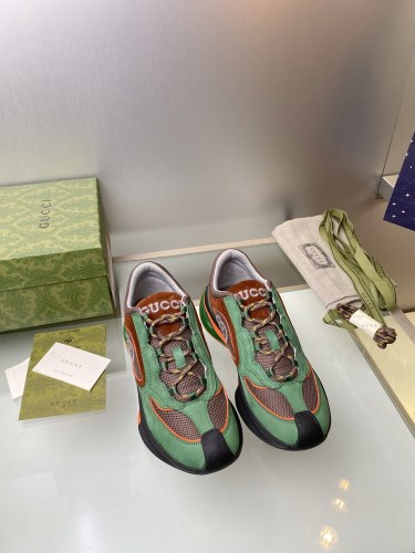 Gucci Mens Shoes Boots Luxury Brand Fashion Men's Gucci Run sneaker in suede with Original Box Whatsapp 