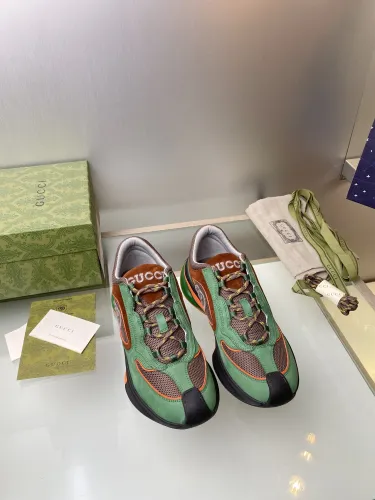 Gucci Mens Shoes Boots Luxury Brand Fashion Men's Gucci Run sneaker in suede with Original Box Whatsapp 