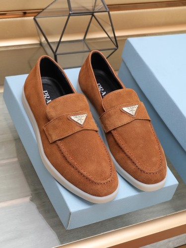 Prada Mens Shoes Casual Loafers for Men Luxury Brand Prada Shoes with Original Box Whatsapp 