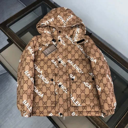 Gucci x Balenciaga Design Mens Womens Winter Windprood Down Jackets Keep Warm 90% White Duck Down