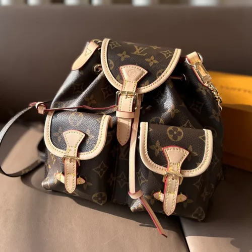 Louis Vuitton Womens Bags Backpack Shoulder Bags Luxury Brand Excursion PM M46932 with Original Box Monogram Canvas