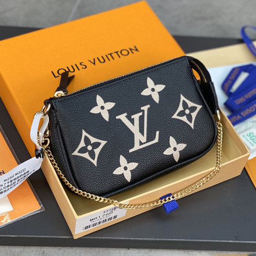 Louis Vuitton Womens Bags Clutch Wallets Luxury Brand Fashion Shoulder Bags Louis Vuitton Mini Pochette Accessoires M80732 with Original Box