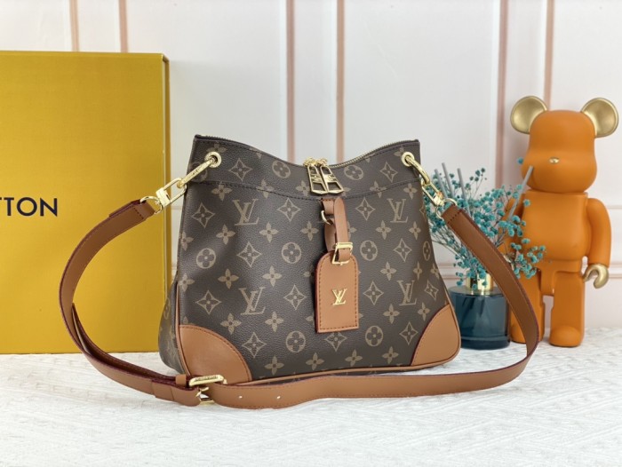 Louis Vuitton Womens Bags Luxury Brand Fashion Type ODÉON MM Natural Monogram coated canvas M45354 with Original Box