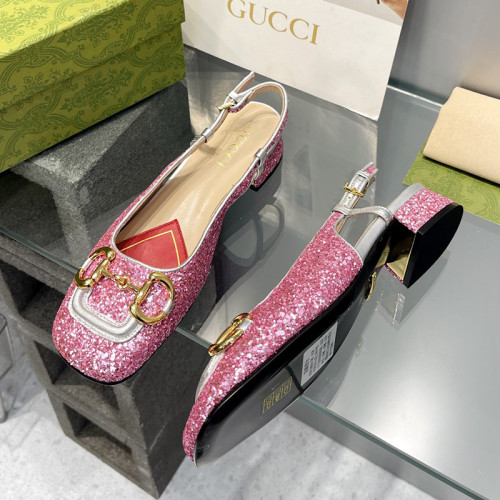 Gucci Womens Shoes Pumps Luxury Brand Women's Low-Heel Pump With Horsebit In Leather 2.5cm Heel with Original Box 694855 BNC00 5815