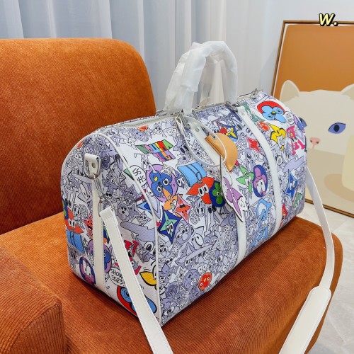 Louis Vuitton Womens and Mens Unisex Bags Luxury Brand LV Keepall Bandoulière 50 Fashion Design Travel Bag