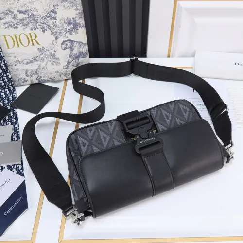 Dior Womens Mens Bags Shoulder Bags Luxury Brand Design Fashion Type DIOR HIT THE ROAD BAG WITH STRAP Black CD Diamond Canvas and Smooth Calfskin with Original Box 1ESME157CDP_H43E