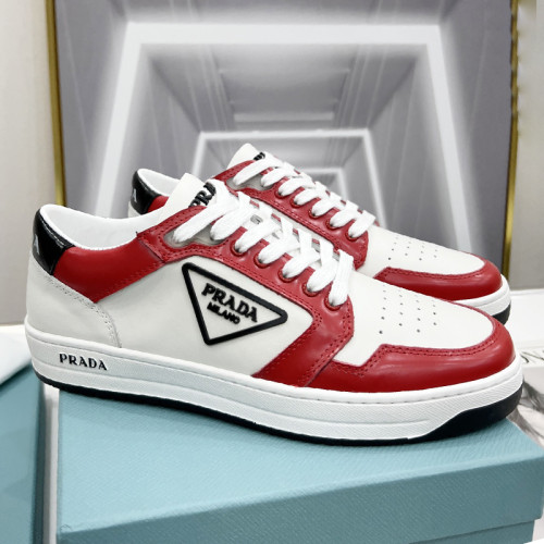 Prada Mens Shoes Casual Luxury Brand Breathable Sneakers with Original Box Downtown leather sneakers 2EE364_3LKG_F0964