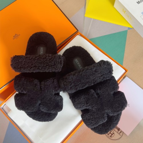 Hermes Womens Mens Unisex Shoes Winter Wool Extra Slippers Sandals Casual Fashion Sandals Luxury Brand with Original Box Whatsapp 
