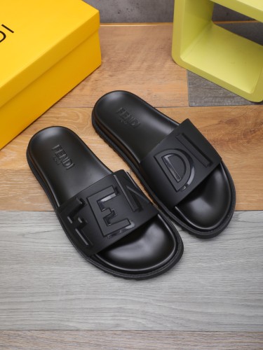 Fendi Men Shoes Slides Sandals Slippers Luxury Brand Mens Shoes with Original Box