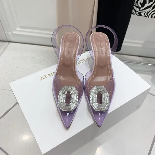 Amina Muaddi Womens Shoes Sandals Slippers Luxury Brand Fashion Pumps for Women with Original Box 9cm Heel