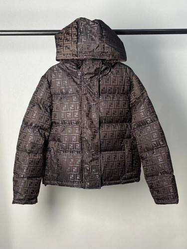 Fendi Men Womens Design Winter Windprood Down Jackets Keep Warm 90% White Duck Down   