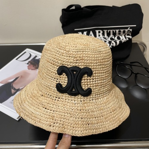 Celine Womens Hats Luxury Brand Design Celine Bucket Hat Straw Hat with Original Box  