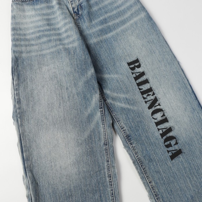 Balenciaga Luxury Brand Women Mens Pant Jeans with Original Box   