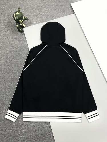 Gucci Womens Mens Zip Hoodie Luxury Brand Mens Sweatshirt Winter Fashion COTTON JERSEY SWEATSHIRT WITH PATCH   