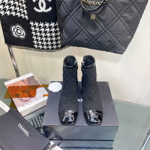 Chanel Womens Shoes Boots Luxury Brand Design with Original Box Women Fashion Ankle Boots Booties 4.5cm Heel