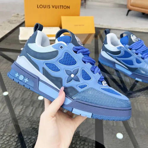 Louis Vuitton Mens Shoes Fashion Sneakers Design Luxury Brand LV TRAINER SNEAKER Mix of materials with Original Box 1AB9XJ  