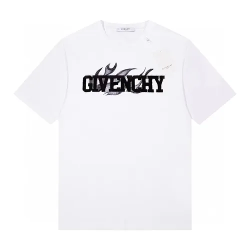 Givenchy Womens Mens Short Sleeve T-Shirt Luxury Brand T-shirt in cotton GIVENCHY Flowers   