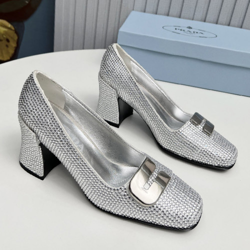 Prada Womens Shoes Casual Luxury Brand Pumps 8.5cm Heel with Original Box Whatsapp 