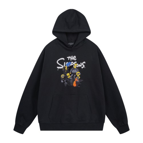 Balenciaga x THE SIMPSONS Womens Mens Long Sleeve Hoodie Sweatshirt Hoodies Luxury Brand Mens Sweatshirt   