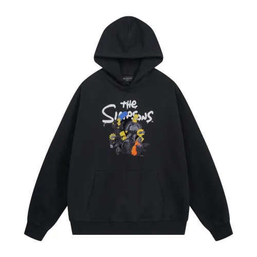 Balenciaga x THE SIMPSONS Womens Mens Long Sleeve Hoodie Sweatshirt Hoodies Luxury Brand Mens Sweatshirt   