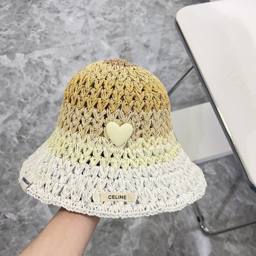 Celine Womens Hats Luxury Brand Design Celine Bucket Hat Straw Hat with Original Box  