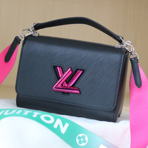 Louis Vuitton Womens Bags Shoulder Messenger Bags Luxury Brand TWIST MM M59887 with Original Box